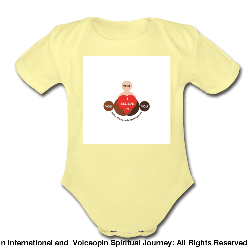 BelieveInMeBelieveInYou Organic Short Sleeve Baby Bodysuit