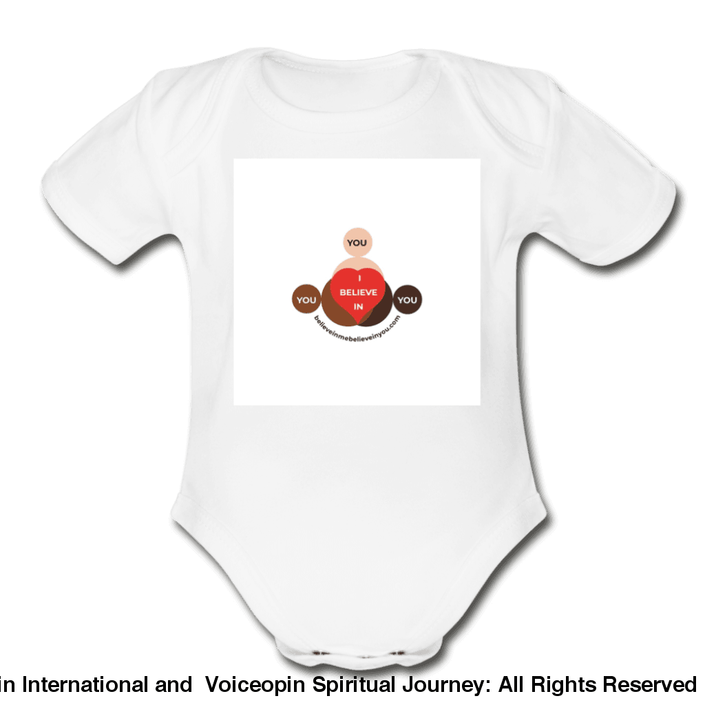 BelieveInMeBelieveInYou Organic Short Sleeve Baby Bodysuit