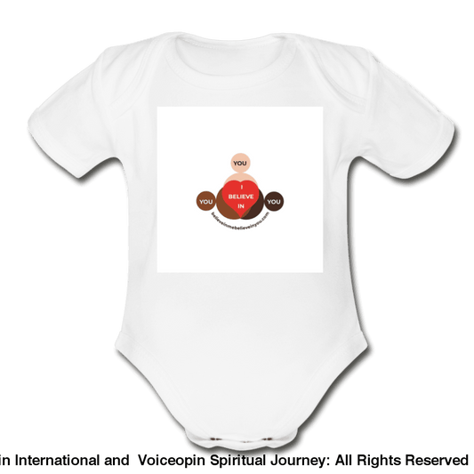 BelieveInMeBelieveInYou Organic Short Sleeve Baby Bodysuit
