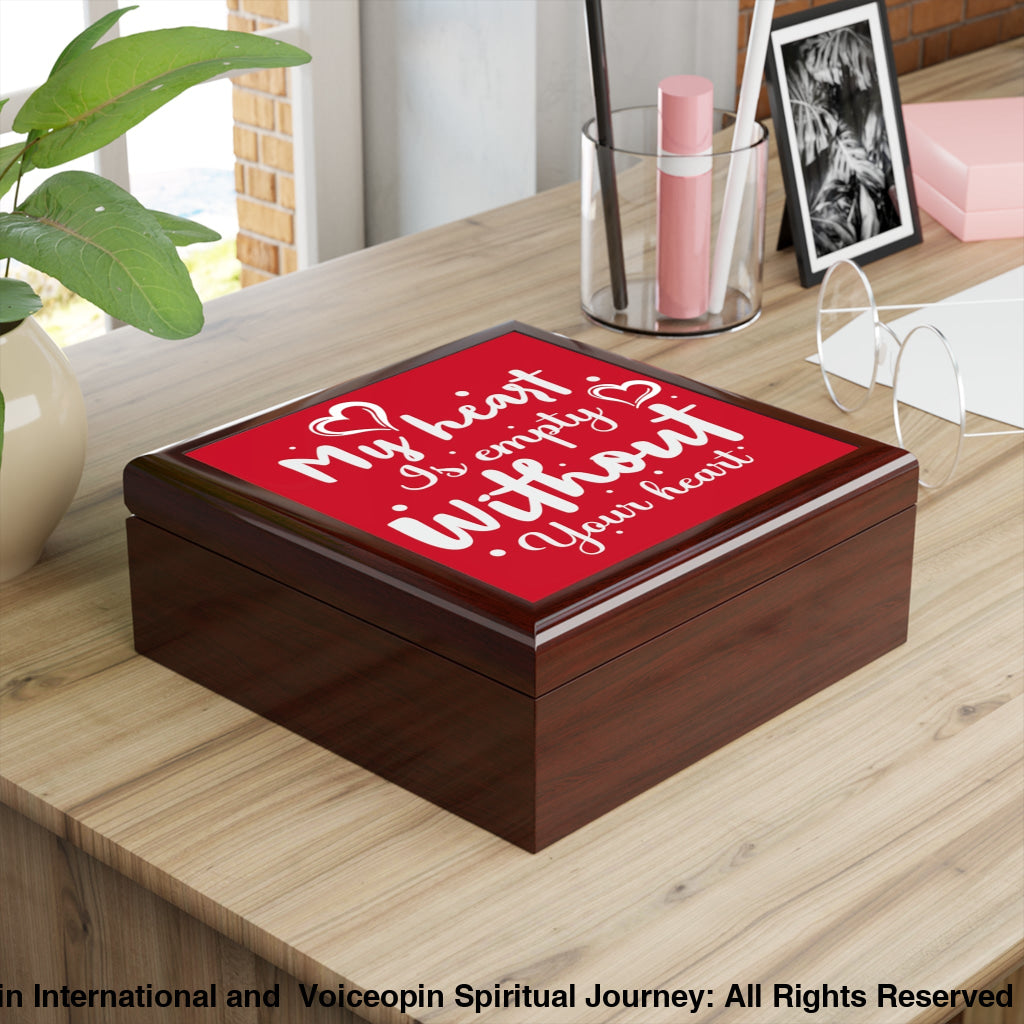 Our Hearts Are One Jewelry Box Home Decor