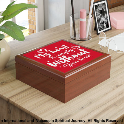 Our Hearts Are One Jewelry Box Home Decor