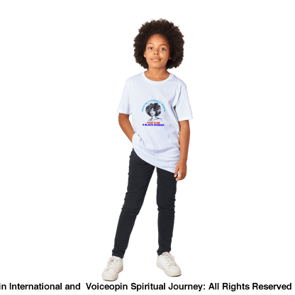 Powerful Black Woman Kids Crewneck T-Shirt Print Material