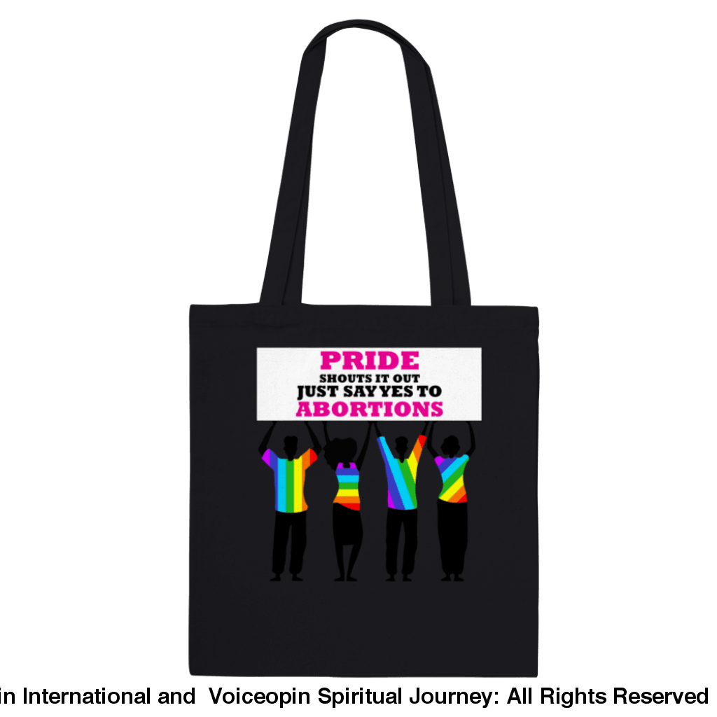 Pride Shouts Just Say Yes To Abortions Classic Tote Bag Black Print Material