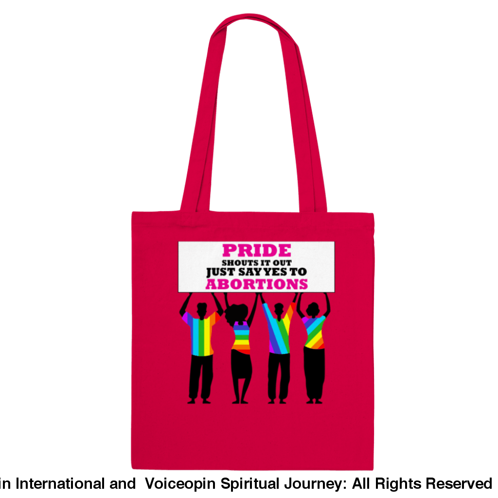 Pride Shouts Just Say Yes To Abortions Classic Tote Bag Red Print Material