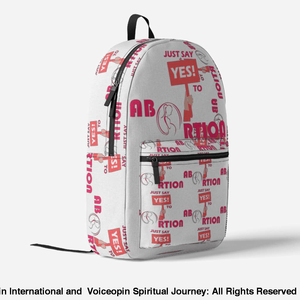 Just Say Yes To Abortions Retro Colorful Print Trendy Backpack