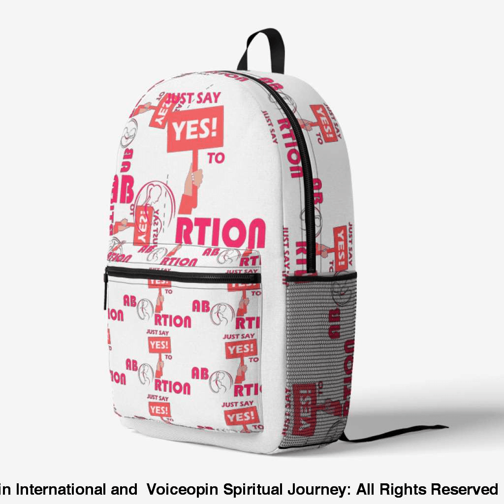 Just Say Yes To Abortions Retro Colorful Print Trendy Backpack