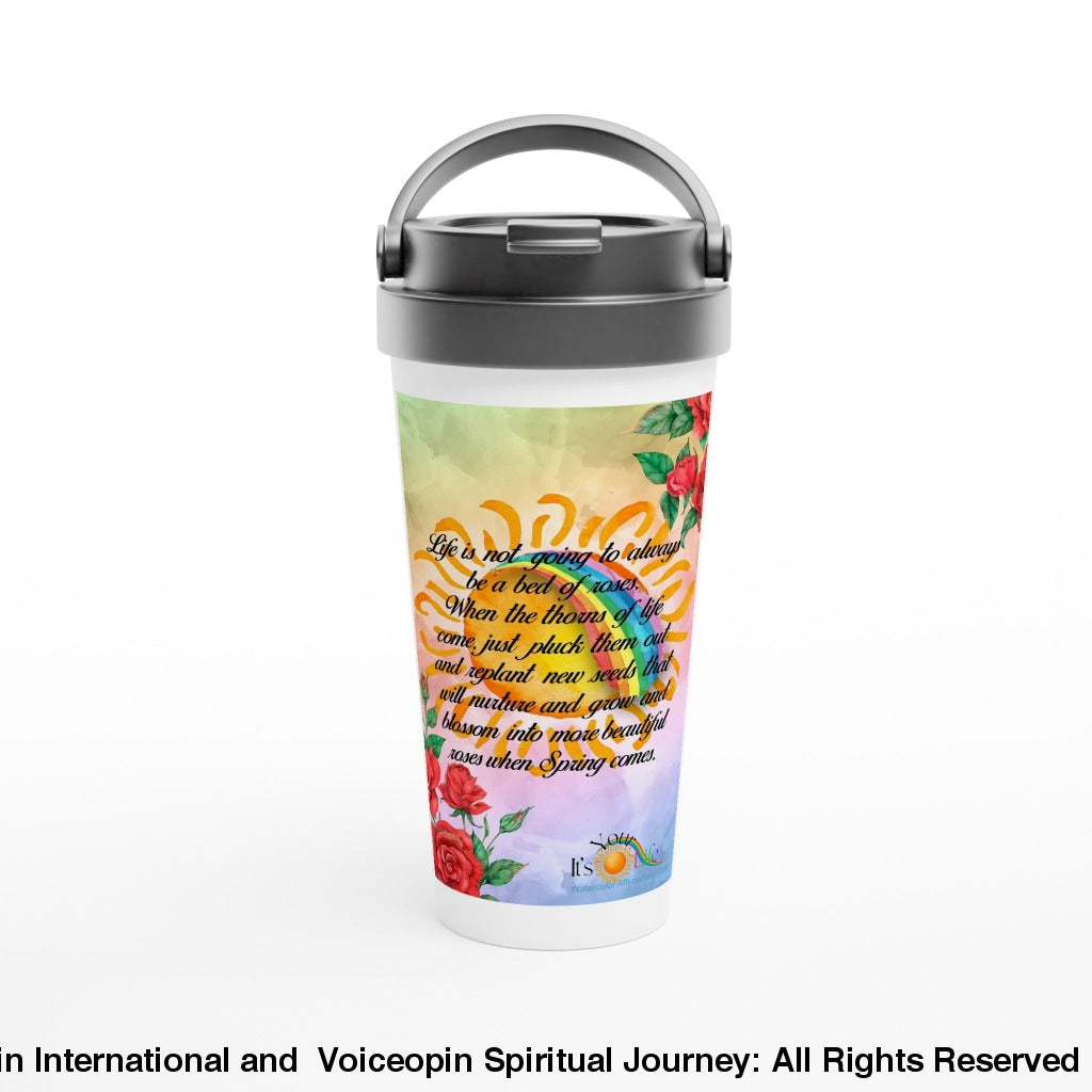 Roses When Spring Comes 15Oz Stainless Steel Travel Mug Print Material