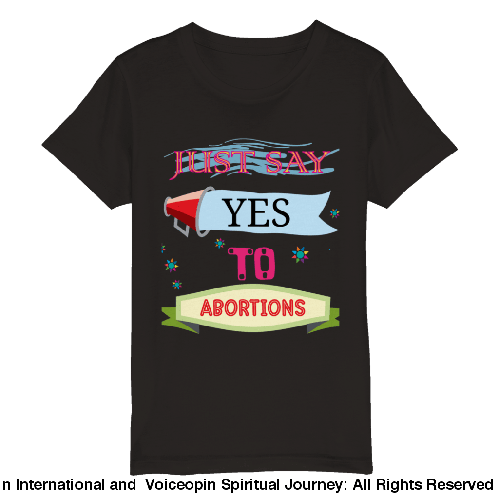 Shout It Out: Abortions Unisex Organic Kids Crewneck T-Shirt Black / Xs Print Material