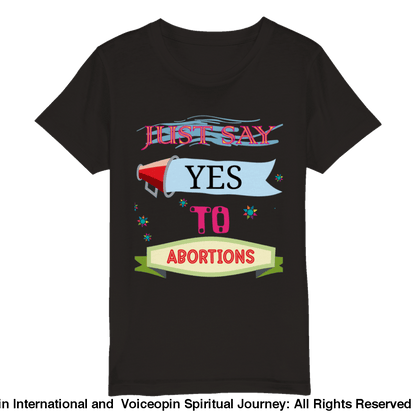 Shout It Out: Abortions Unisex Organic Kids Crewneck T-Shirt Black / Xs Print Material