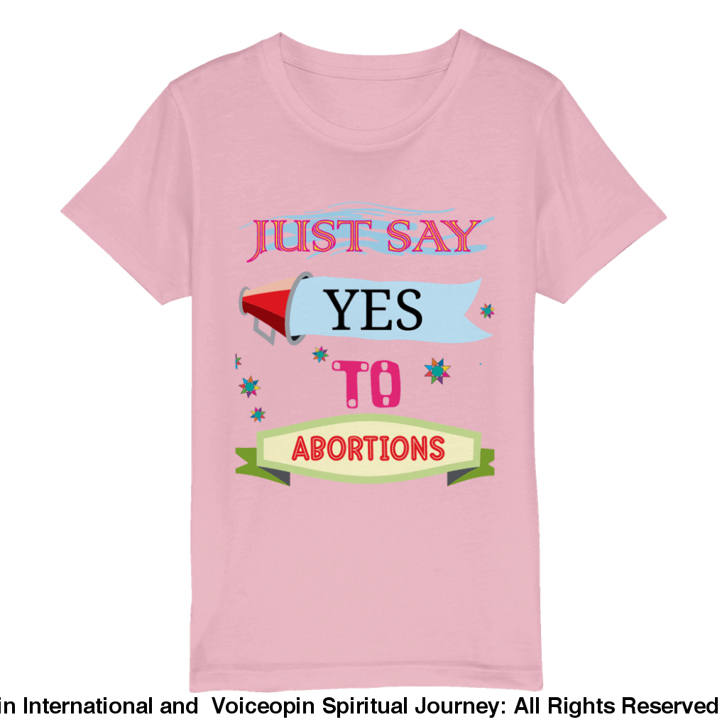 Shout It Out: Abortions Unisex Organic Kids Crewneck T-Shirt Pink / Xs Print Material