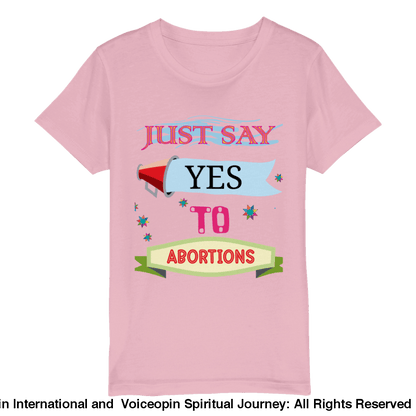 Shout It Out: Abortions Unisex Organic Kids Crewneck T-Shirt Pink / Xs Print Material