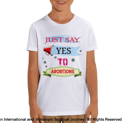 Shout It Out: Abortions Unisex Organic Kids Crewneck T-Shirt Print Material