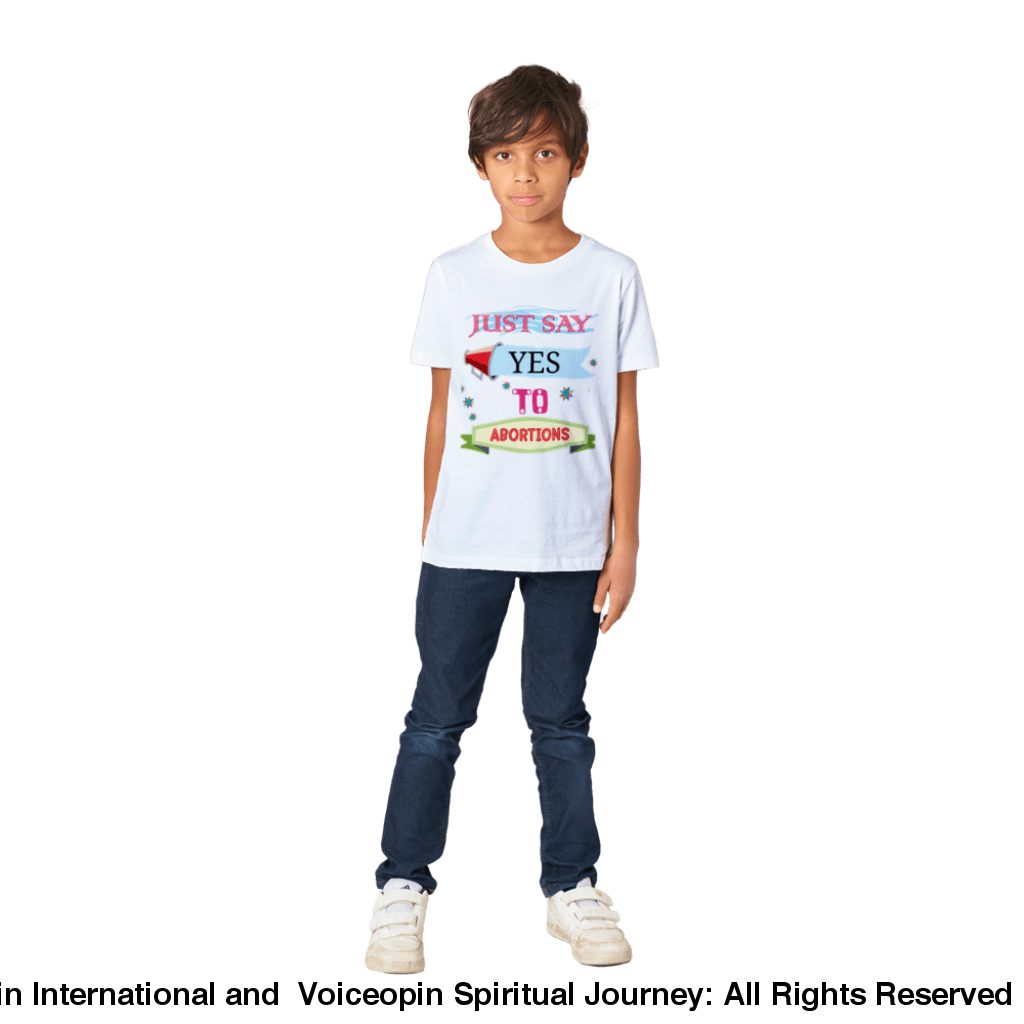 Shout It Out: Abortions Unisex Organic Kids Crewneck T-Shirt Print Material