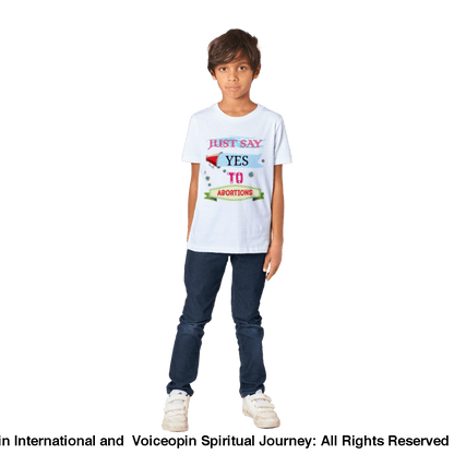 Shout It Out: Abortions Unisex Organic Kids Crewneck T-Shirt Print Material