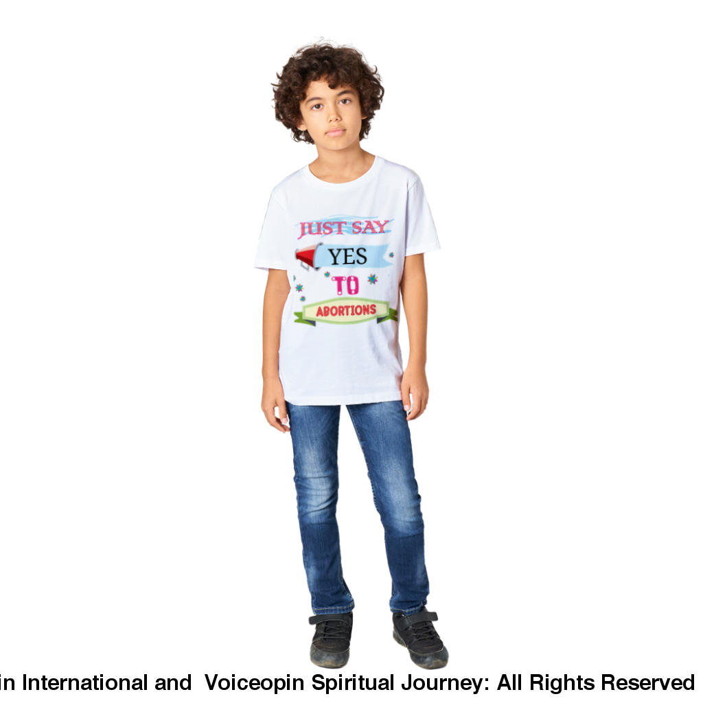 Shout It Out: Abortions Unisex Organic Kids Crewneck T-Shirt Print Material