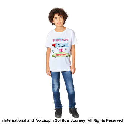 Shout It Out: Abortions Unisex Organic Kids Crewneck T-Shirt Print Material