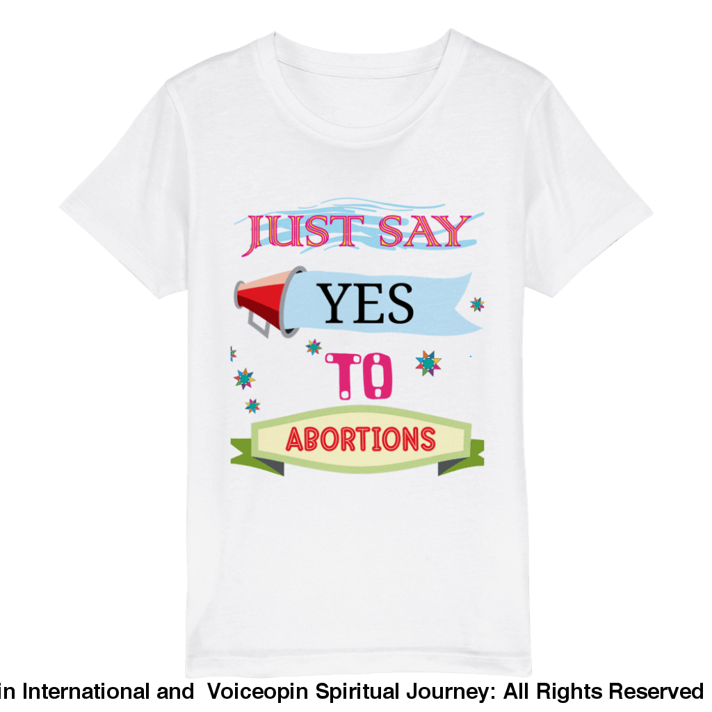 Shout It Out: Abortions Unisex Organic Kids Crewneck T-Shirt White / Xs Print Material