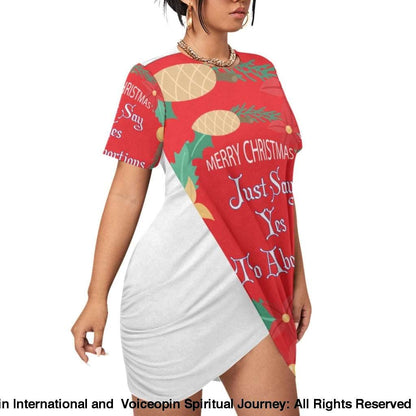 Stacked Hem Dress-Merry Xmas Just Say Yes To Abortion