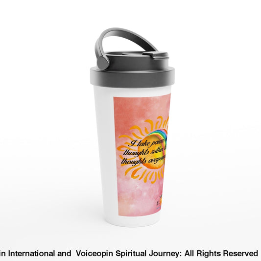 Thought Power White 15Oz Stainless Steel Travel Mug Print Material