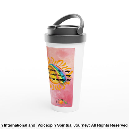 Thought Power White 15Oz Stainless Steel Travel Mug Print Material