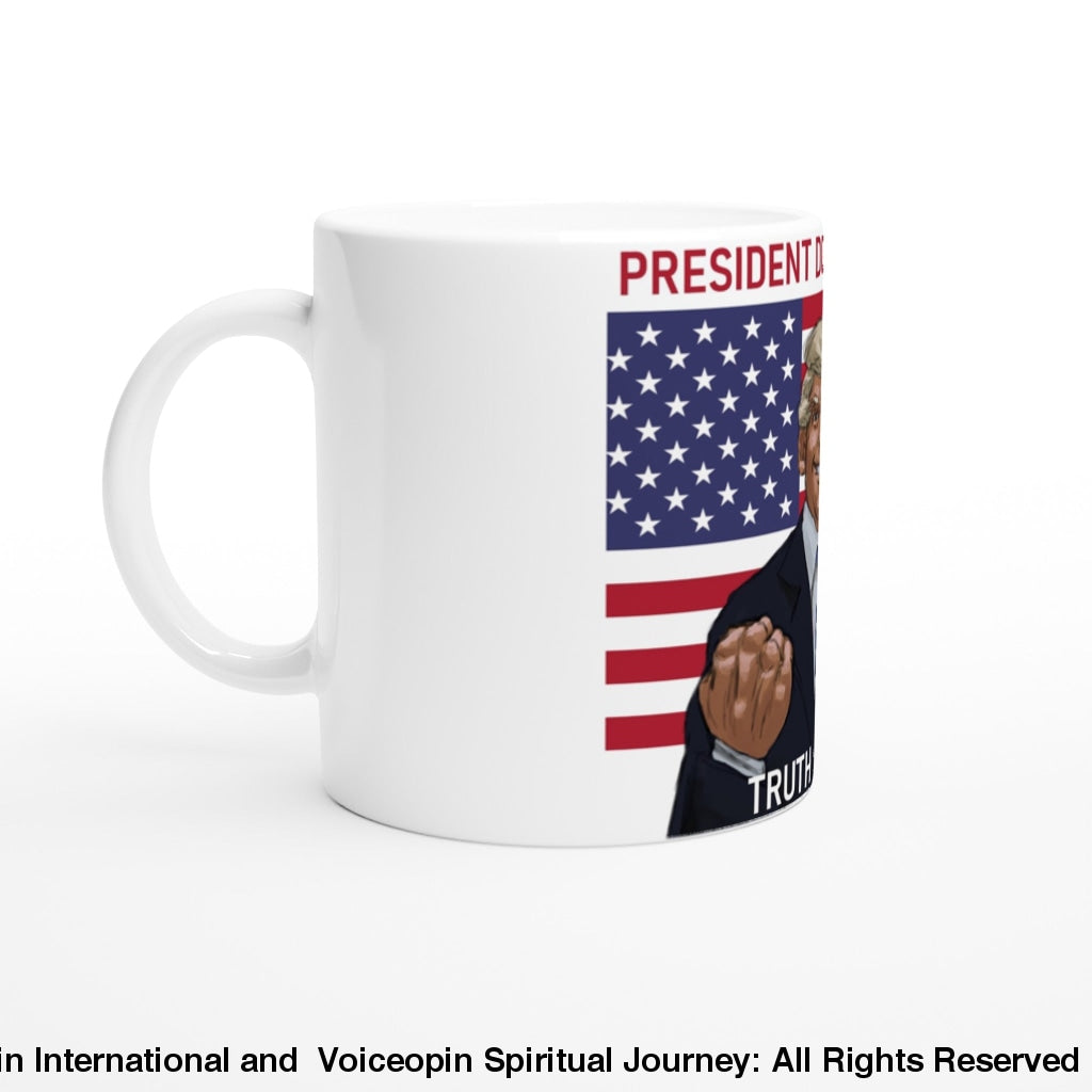 Trump Truth Power Mug Print Material