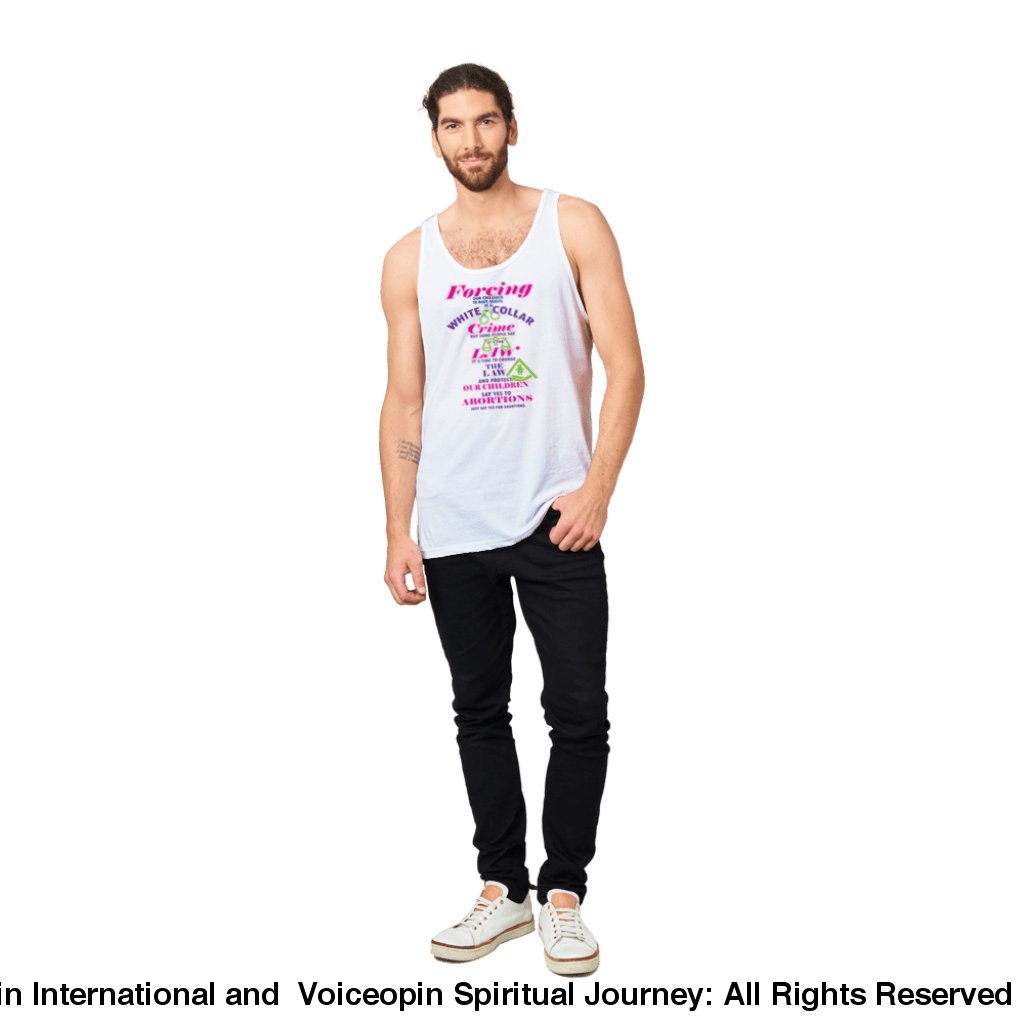 White Collar Crime Abortion Unisex Tank Top Print Material