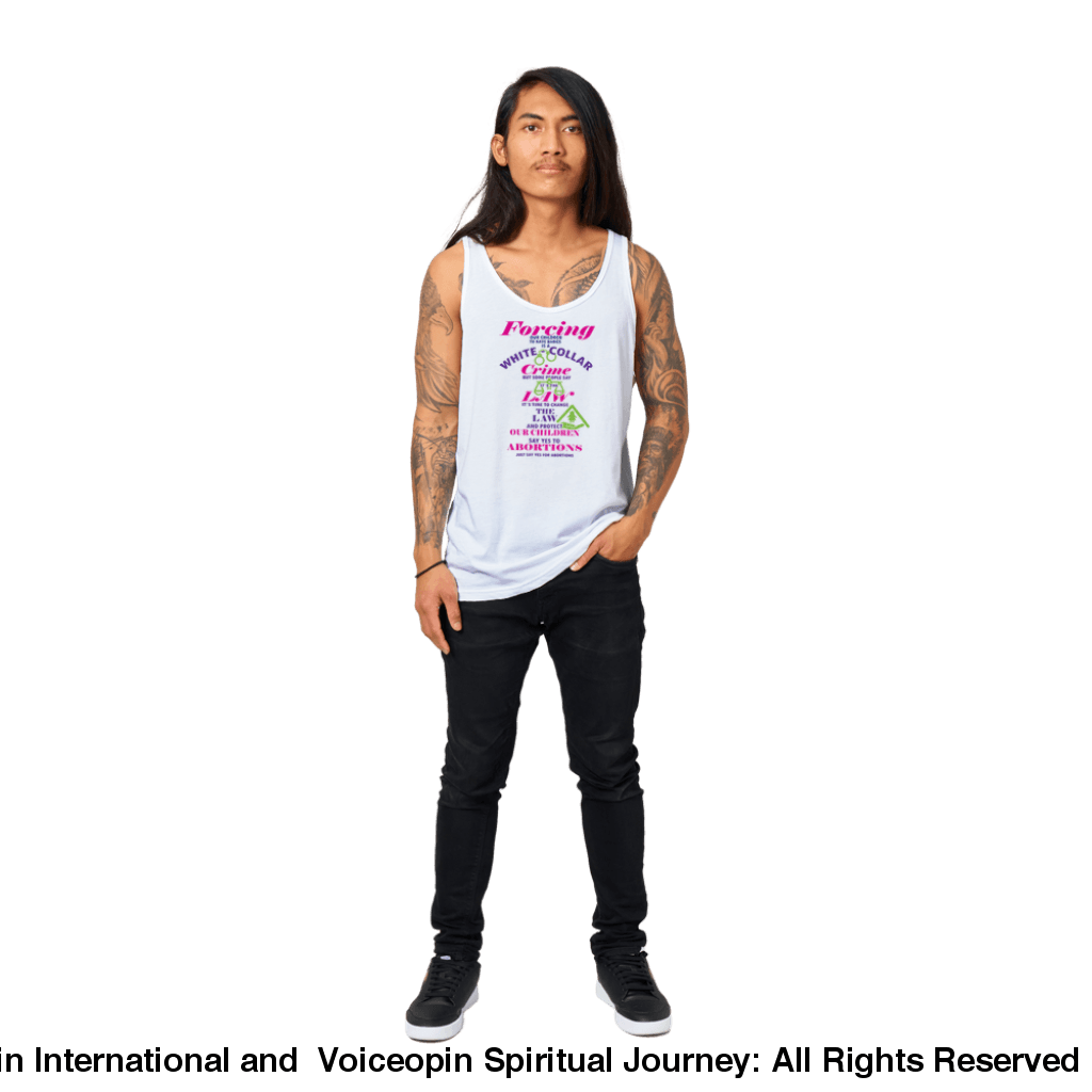 White Collar Crime Abortion Unisex Tank Top Print Material