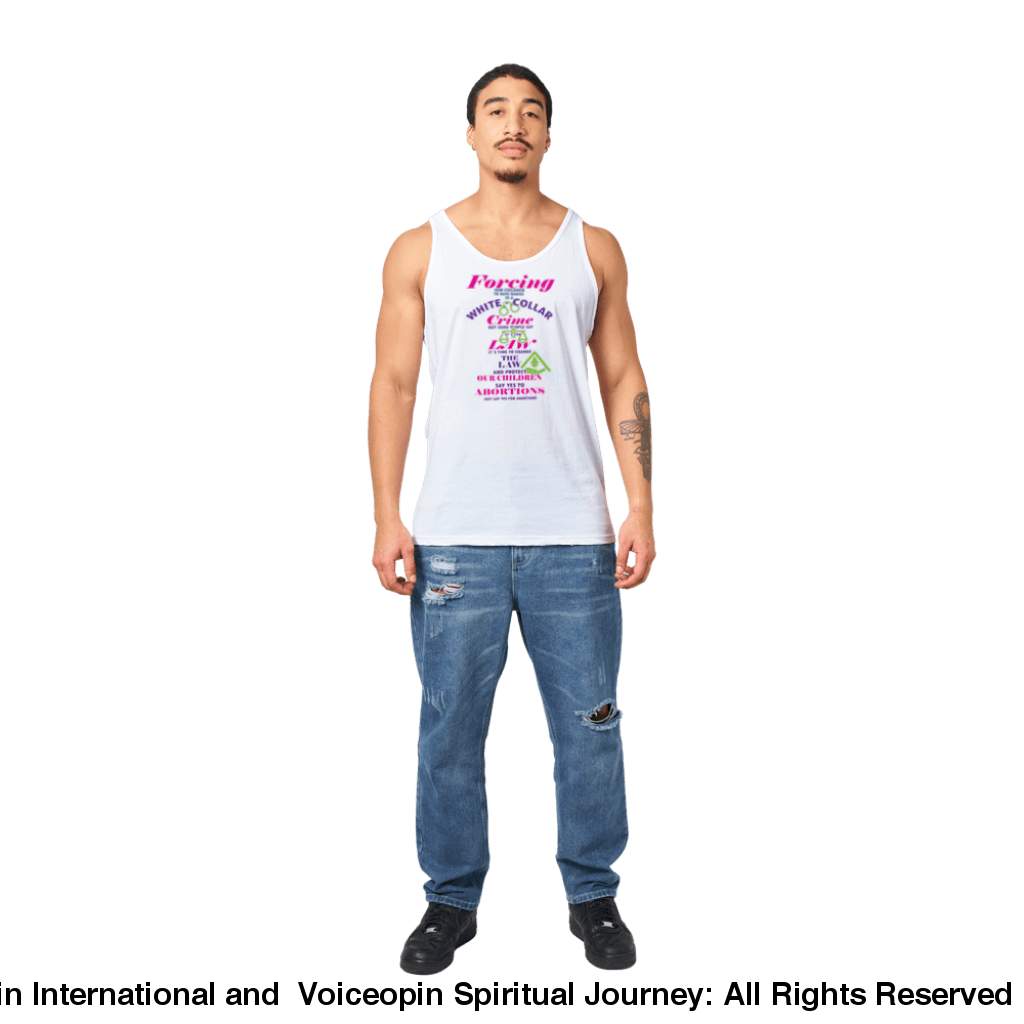 White Collar Crime Abortion Unisex Tank Top Print Material