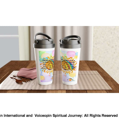 Willpower-Gods Gift White 15Oz Stainless Steel Travel Mug Print Material