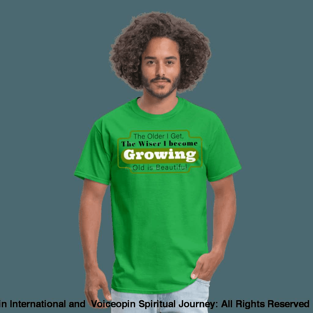 Growing Old Is Beautiful T-Shirt - bright green