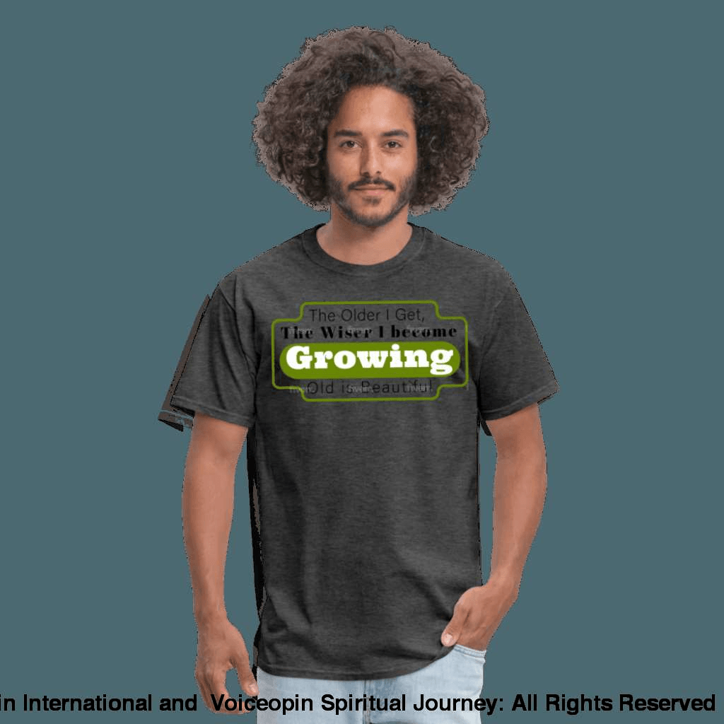 Growing Old Is Beautiful T-Shirt - heather black