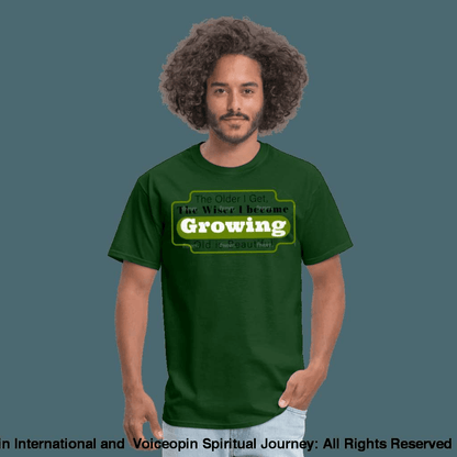 Growing Old Is Beautiful T-Shirt - forest green