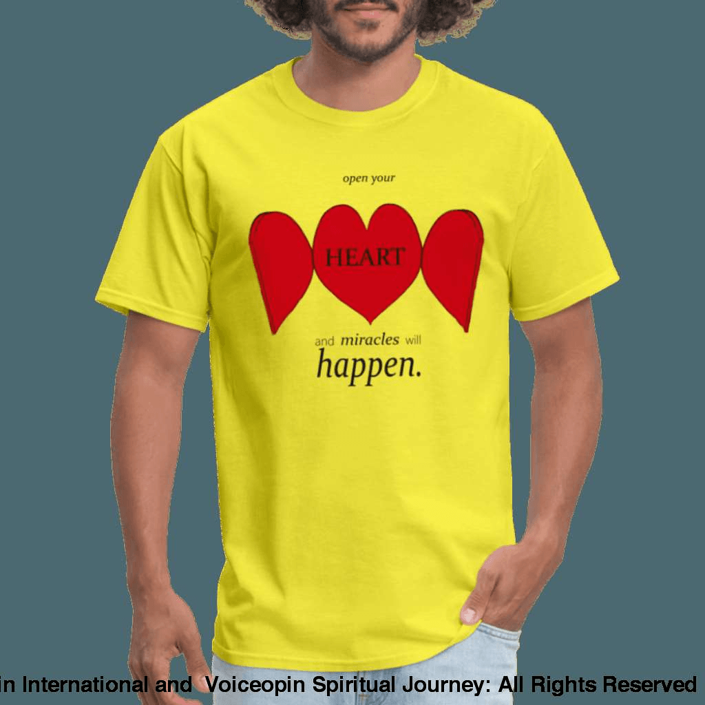 Open Up Your Heart Unisex T-Shirt - yellow