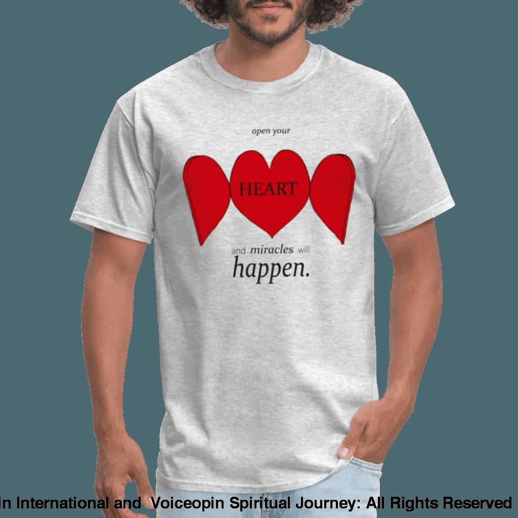 Open Up Your Heart Unisex T-Shirt - heather gray