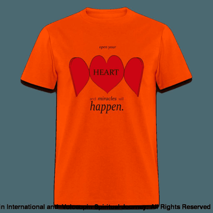 Open Up Your Heart Unisex T-Shirt - orange