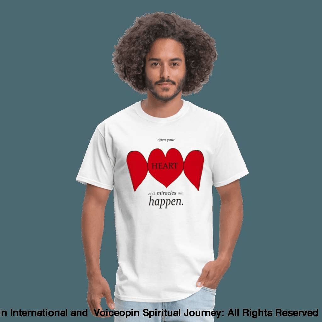 Open Up Your Heart Unisex T-Shirt - white