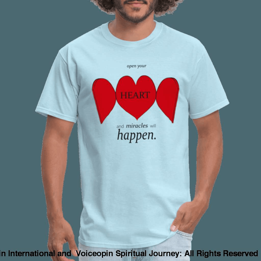 Open Up Your Heart Unisex T-Shirt - powder blue