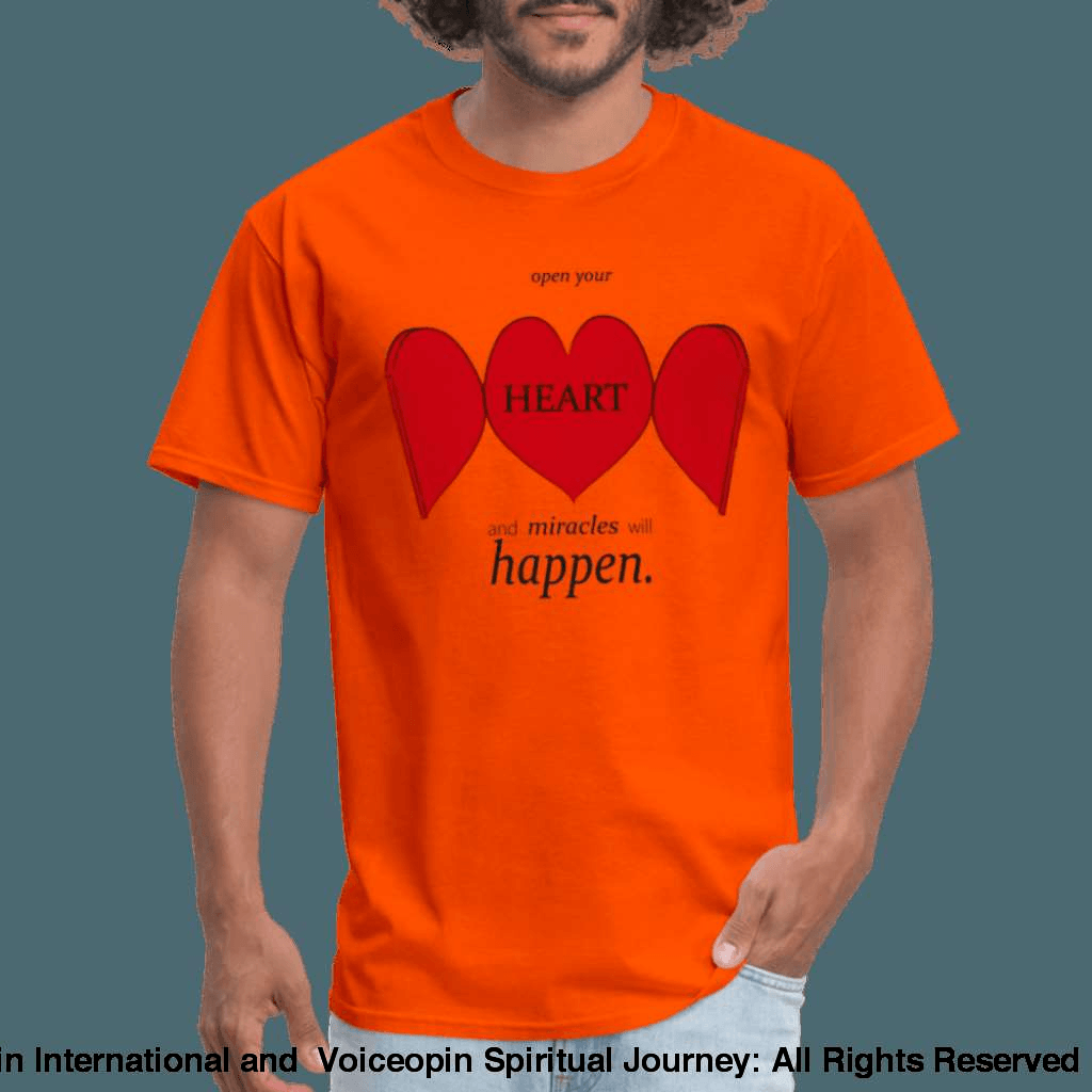 Open Up Your Heart Unisex T-Shirt - orange