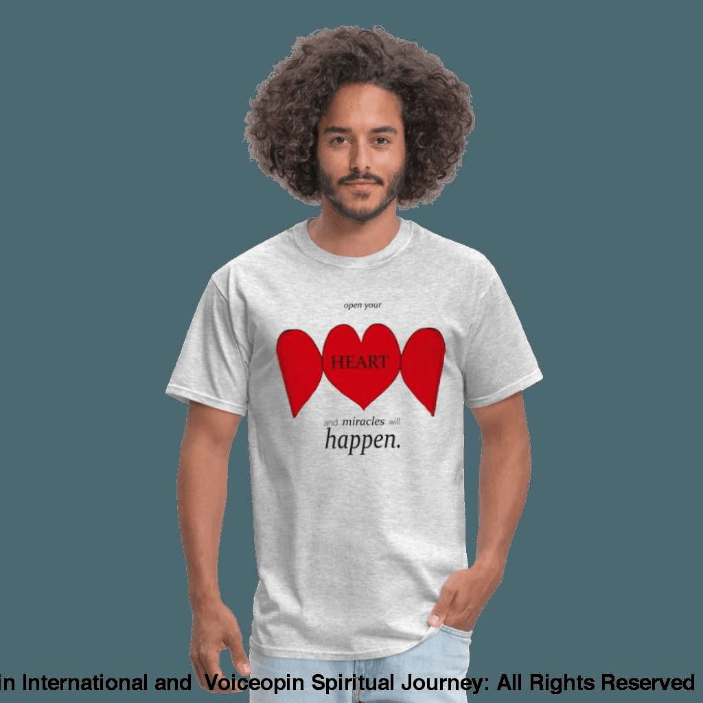 Open Up Your Heart Unisex T-Shirt - heather gray