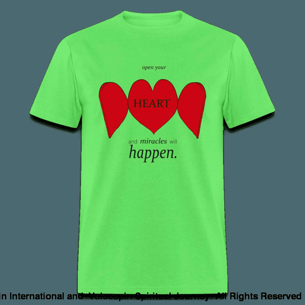 Open Up Your Heart Unisex T-Shirt - kiwi