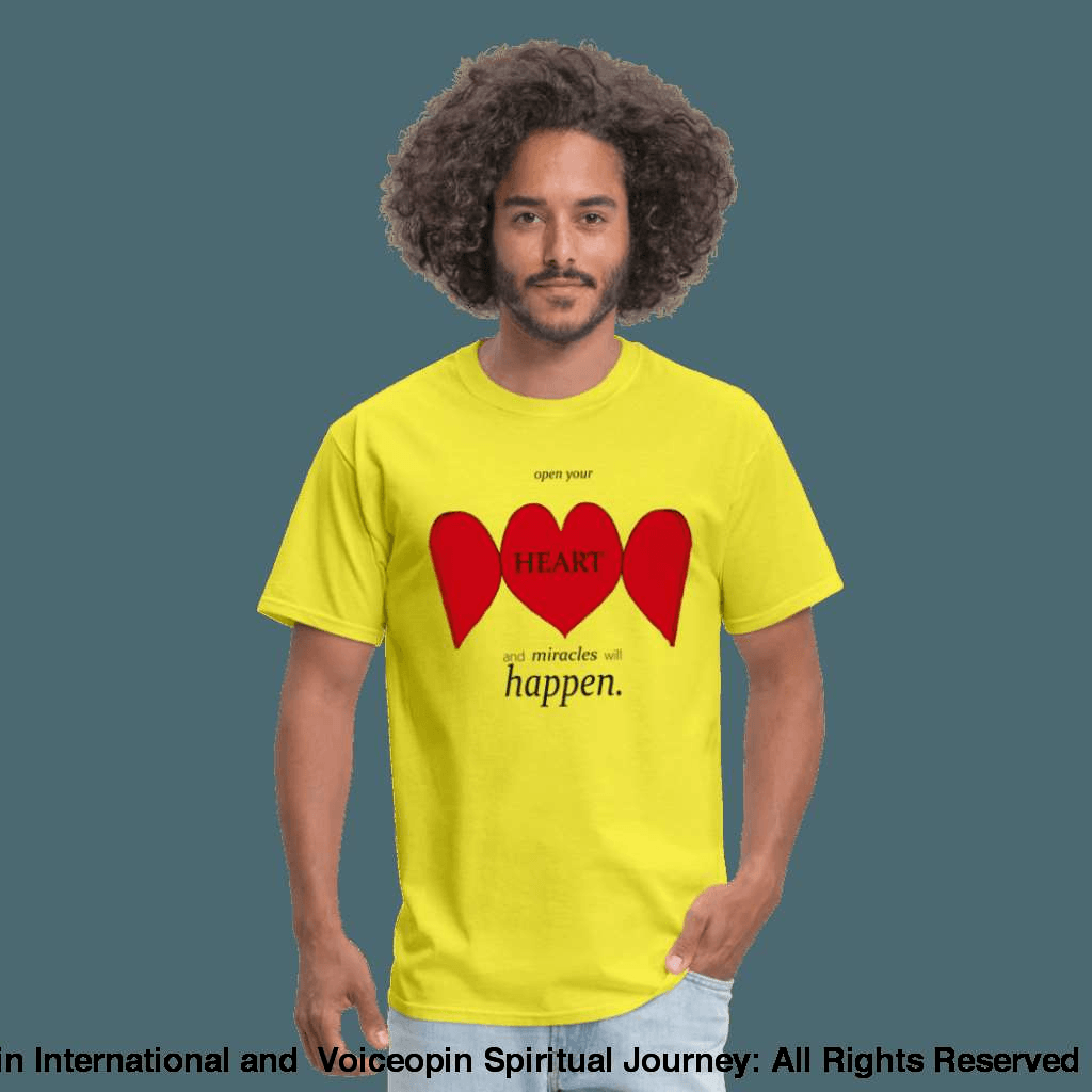 Open Up Your Heart Unisex T-Shirt - yellow