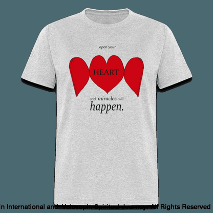 Open Up Your Heart Unisex T-Shirt - heather gray