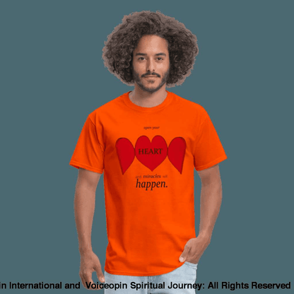 Open Up Your Heart Unisex T-Shirt - orange