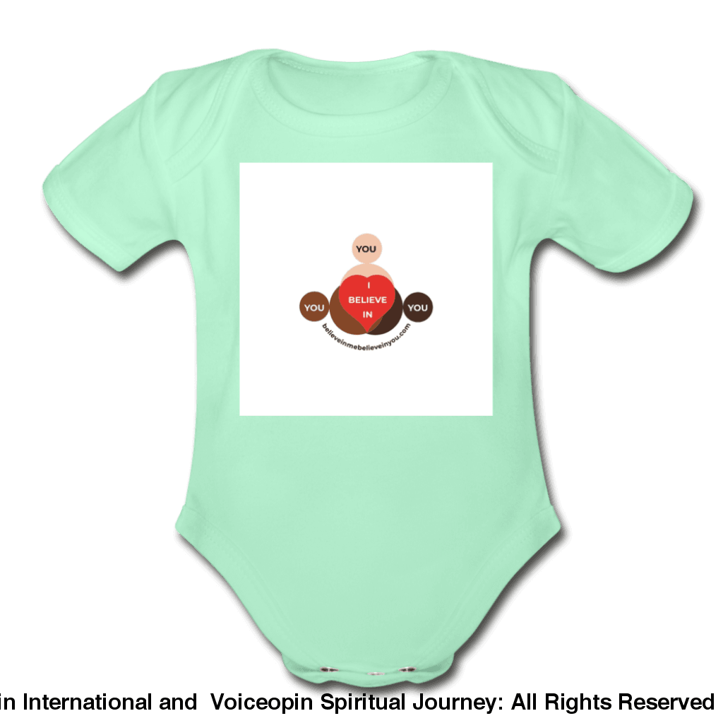 BelieveInMeBelieveInYou Organic Short Sleeve Baby Bodysuit